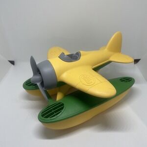 Green Toys Green/Yellow Seaplane Airplane Toy Made with Recycled Plastic